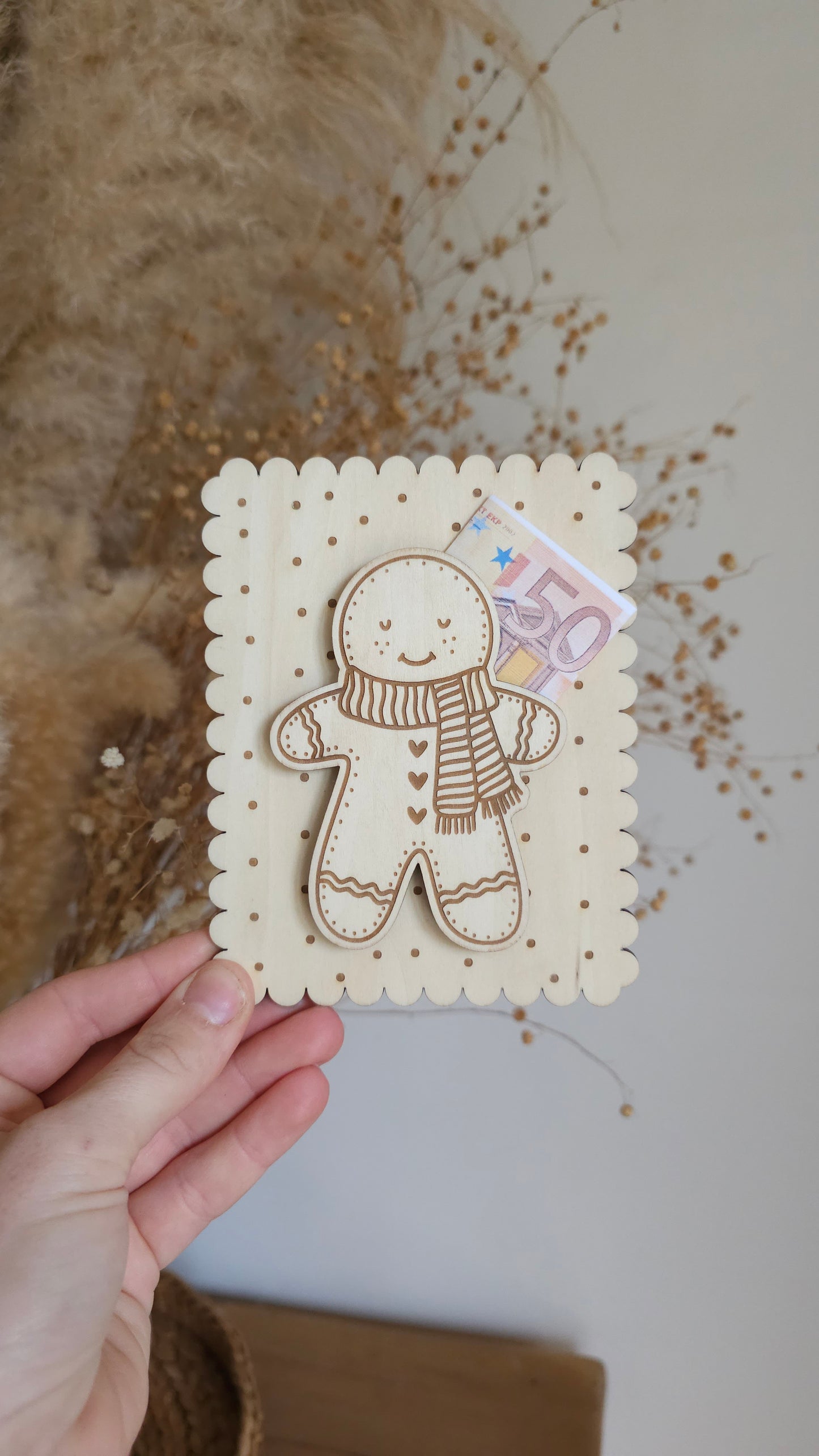 Carte en bois pour Noël