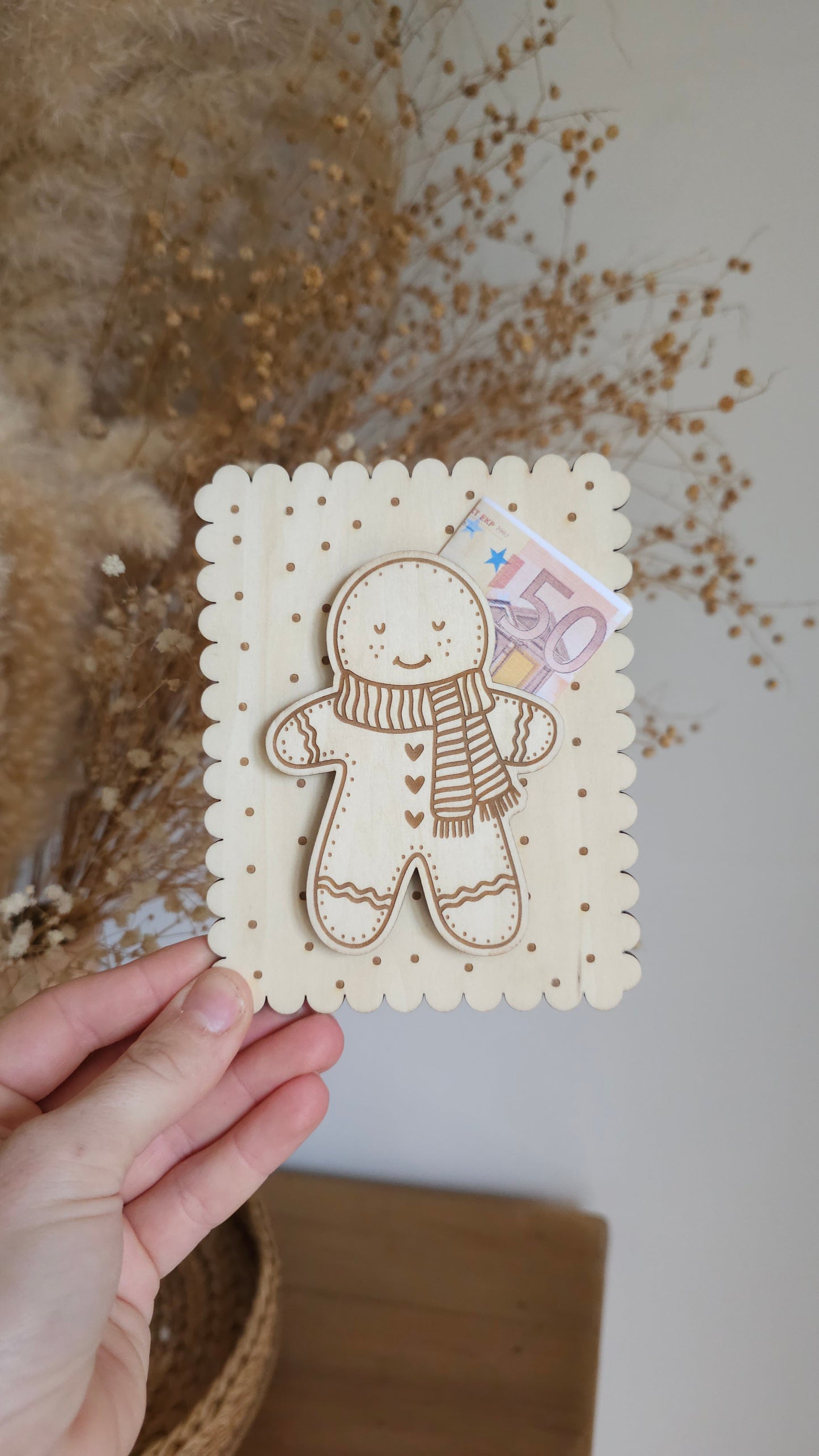 Carte en bois pour Noël