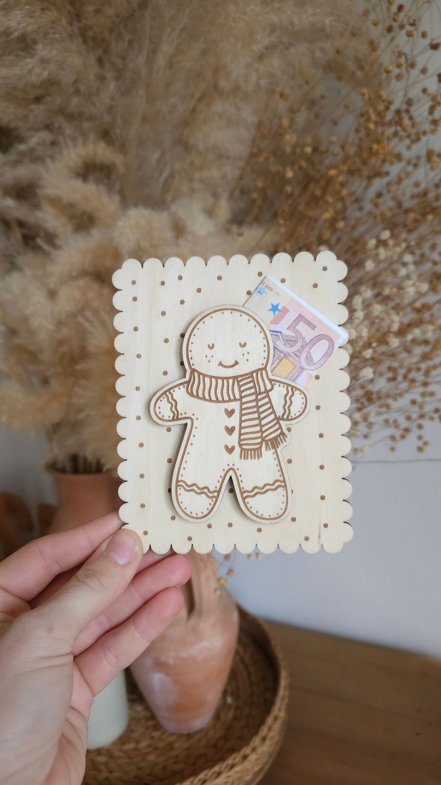 Carte en bois pour Noël