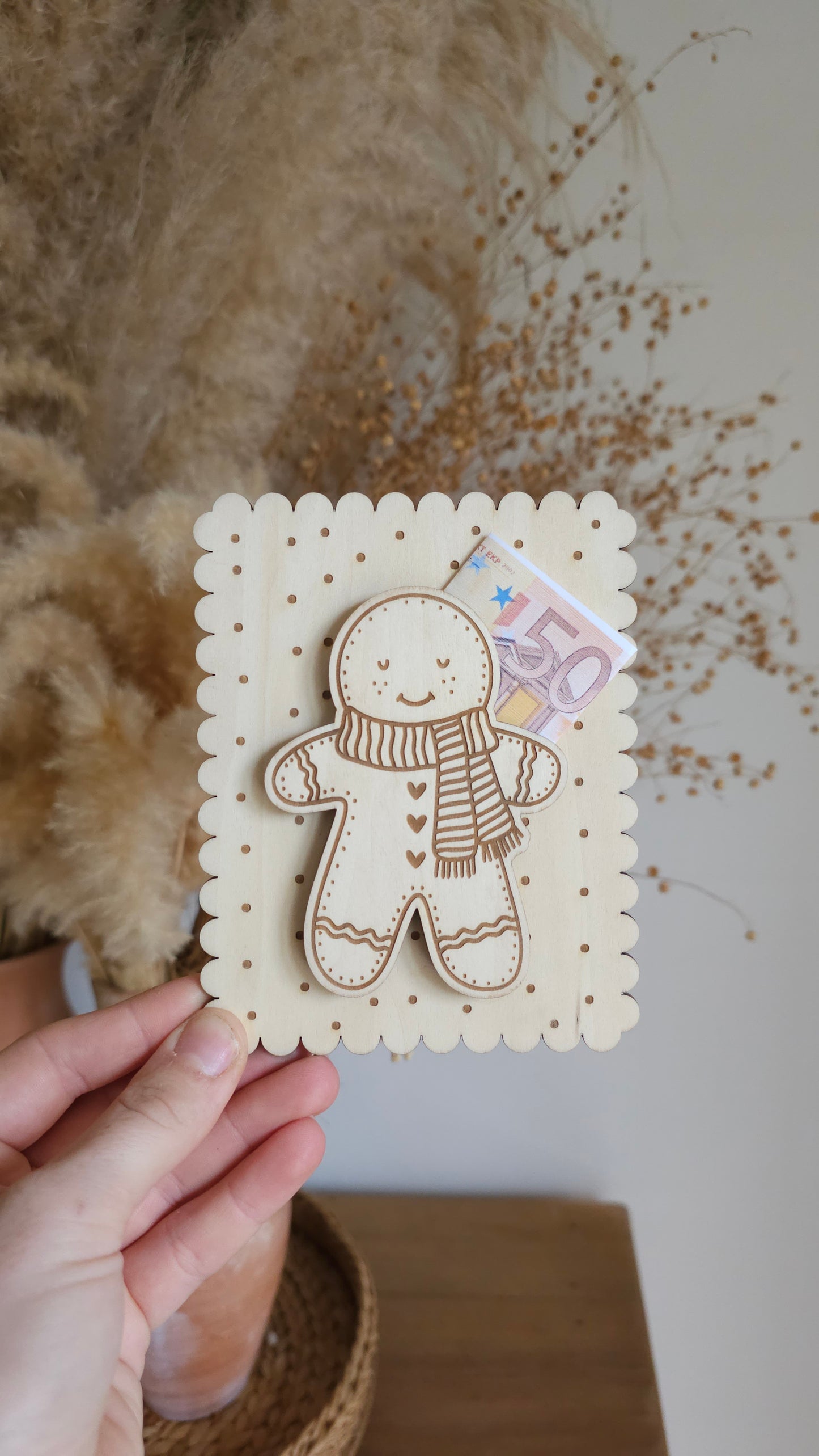 Carte en bois pour Noël