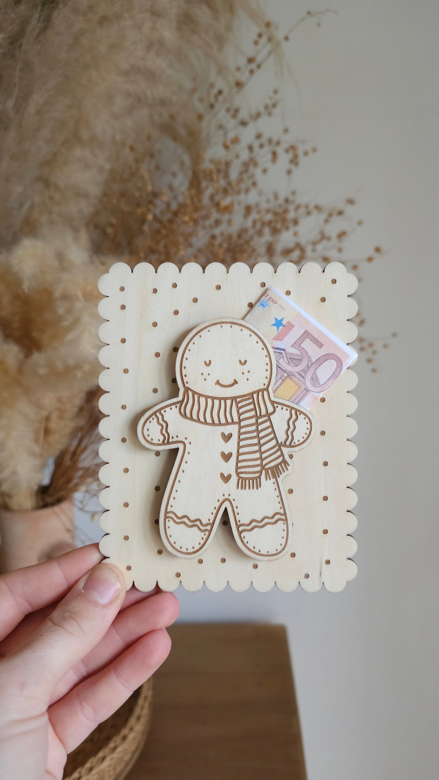 Carte en bois pour Noël