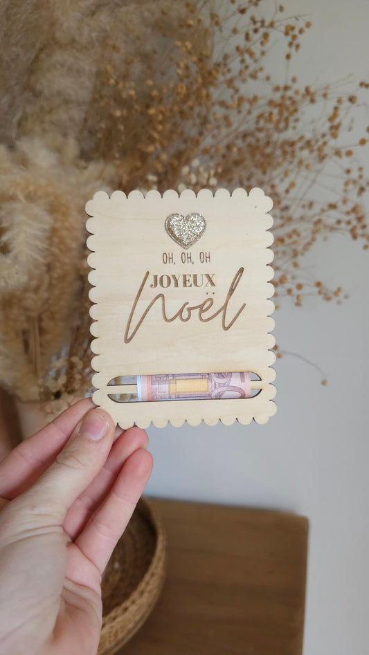 Carte en bois pour Noël