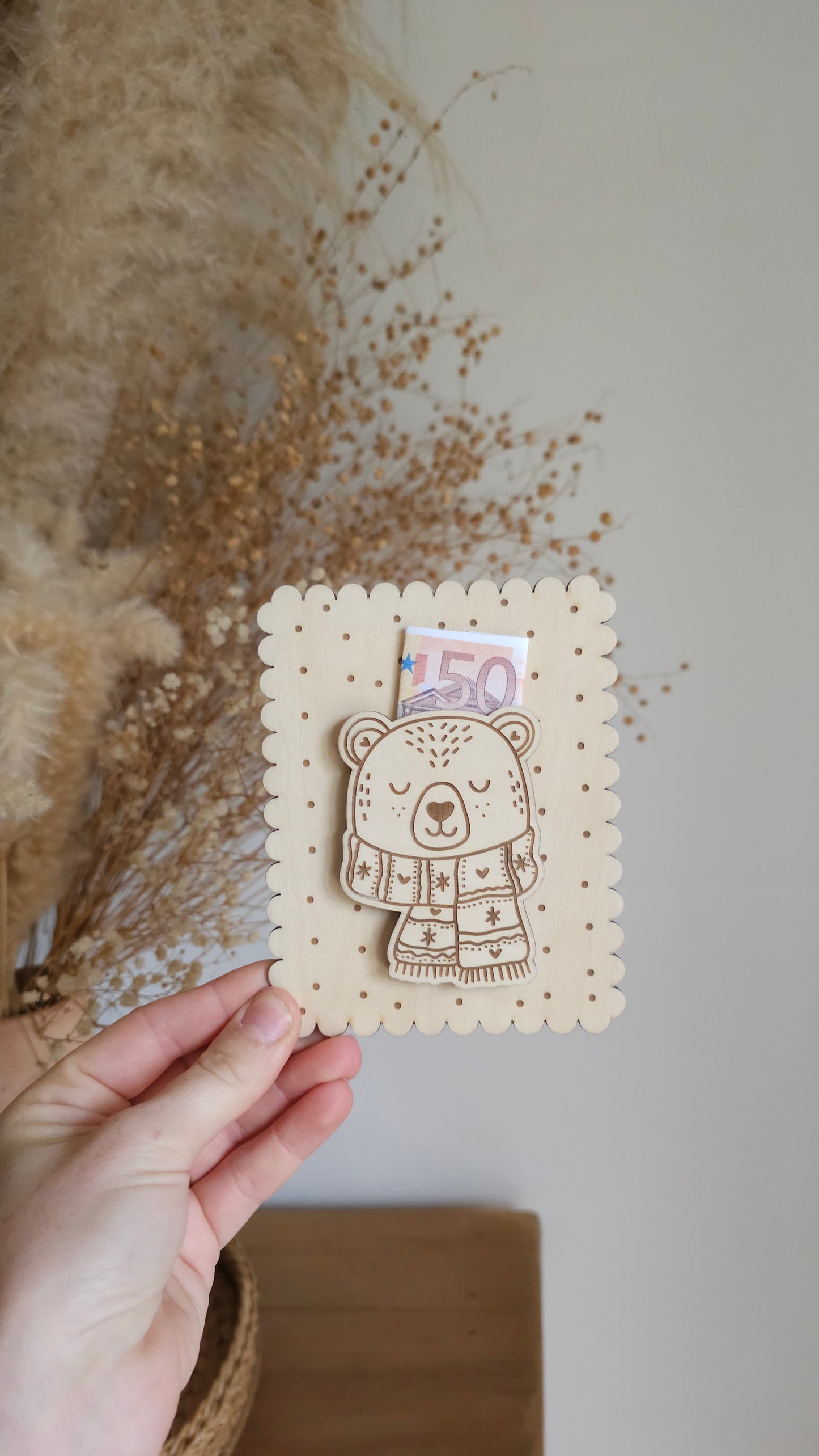 Carte en bois pour Noël