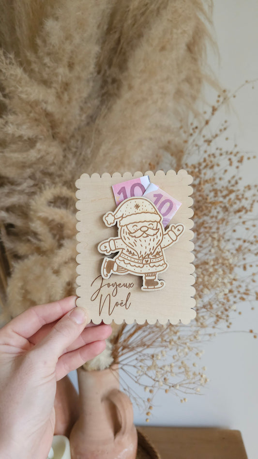 Carte en bois pour Noël