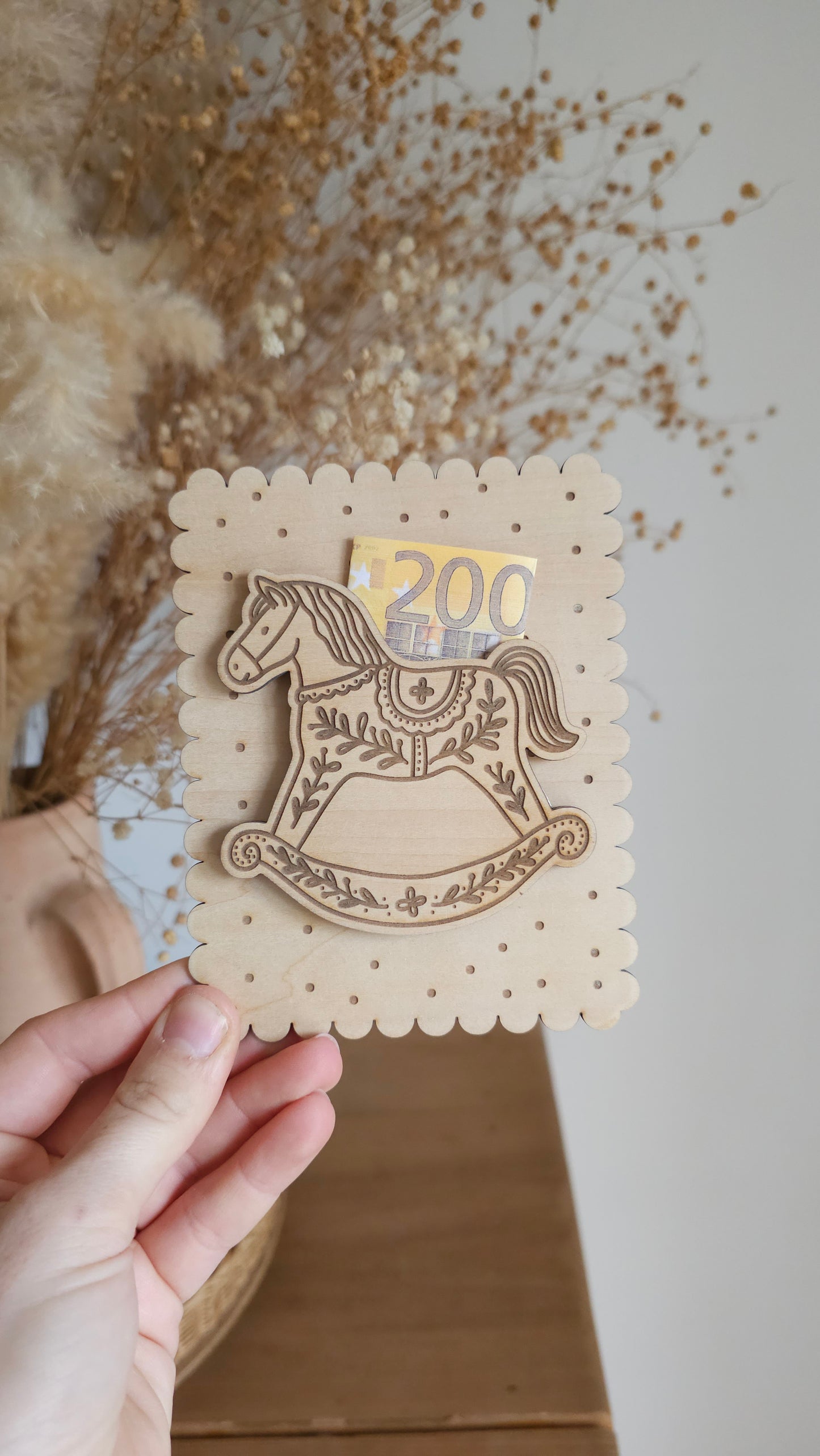 Carte en bois pour Noël