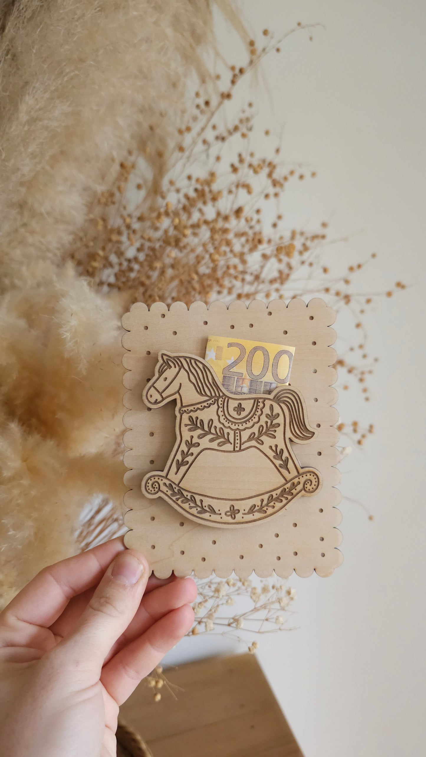 Carte en bois pour Noël