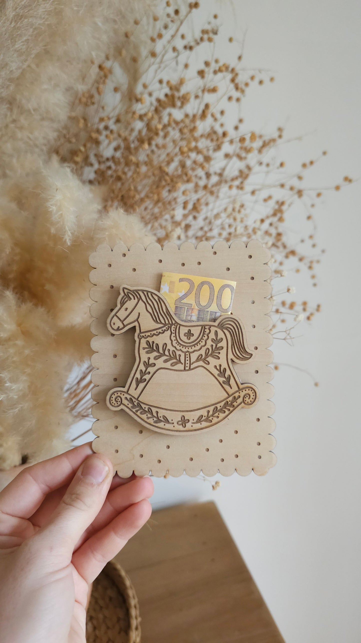 Carte en bois pour Noël