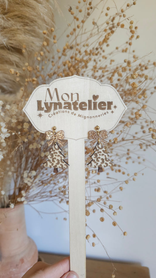 Boucles d'oreilles Sapin de Noël