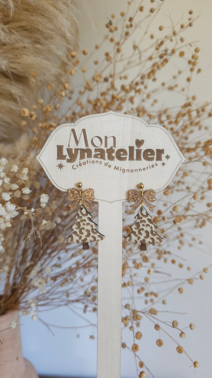 Boucles d'oreilles Sapin de Noël