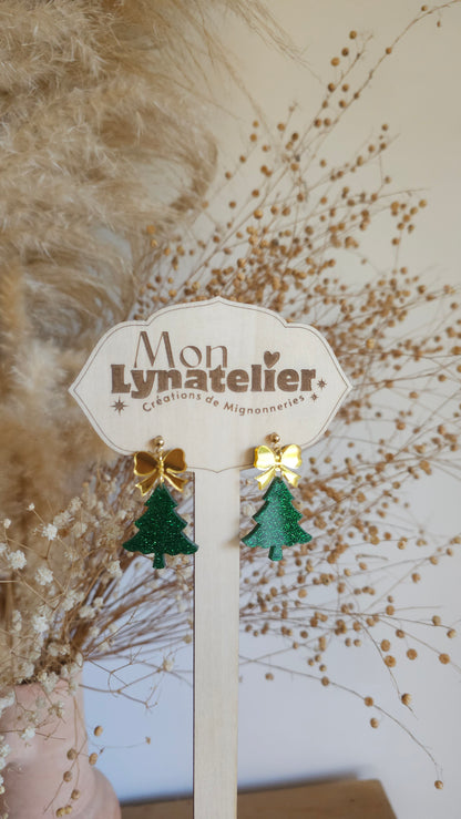 Boucles d'oreilles Sapin de Noël