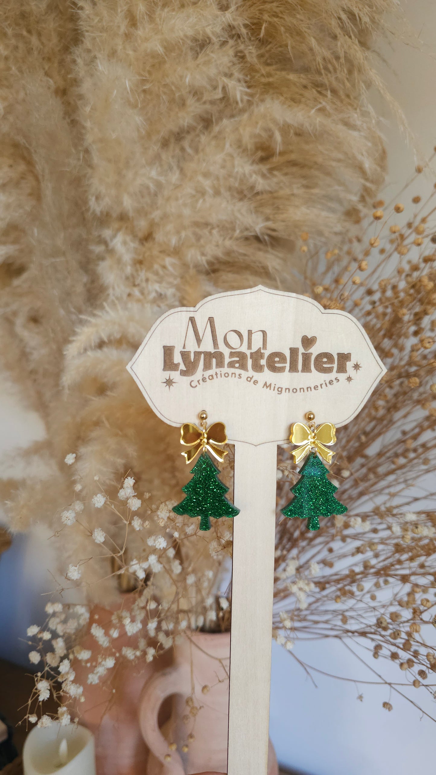 Boucles d'oreilles Sapin de Noël