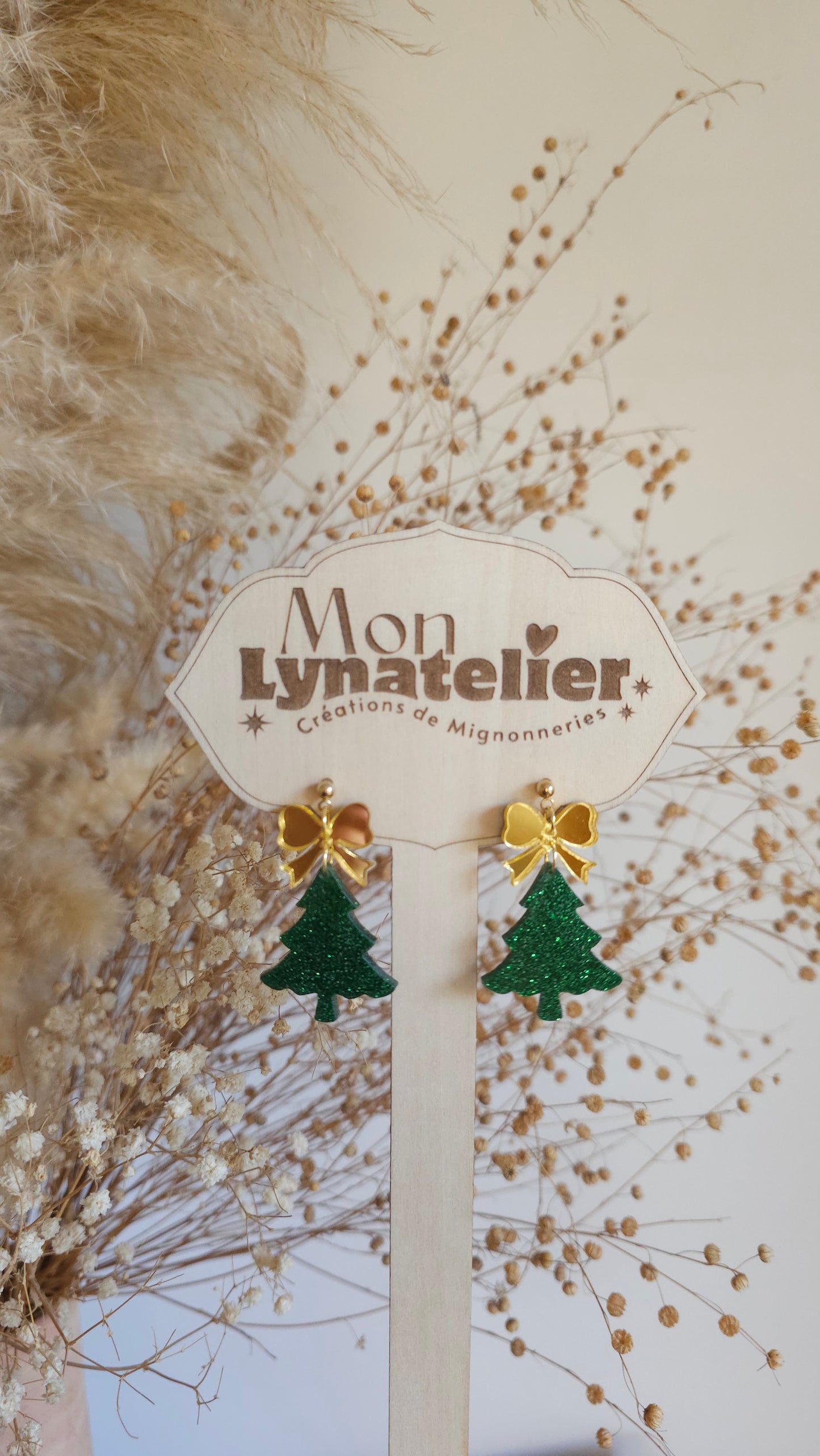 Boucles d'oreilles Sapin de Noël