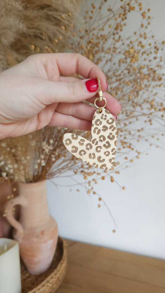 Carré en bois personnalisé “Que dirais-tu d’être…” – Annonce marraine, parrain, témoin – Porte-clé léopard