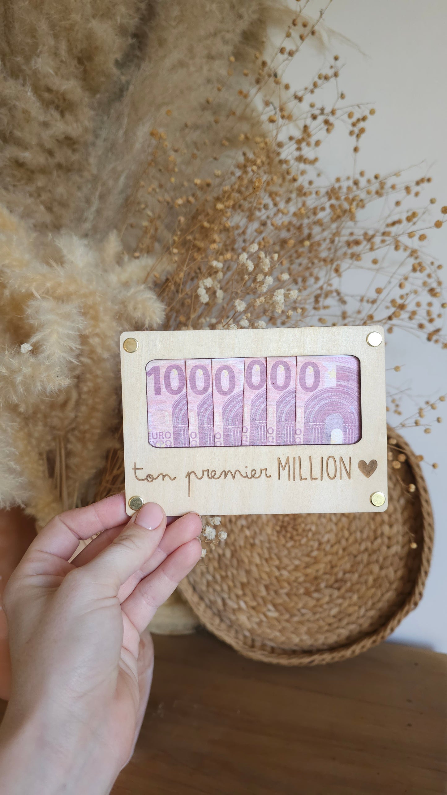 Carte en bois Joyeux anniversaire