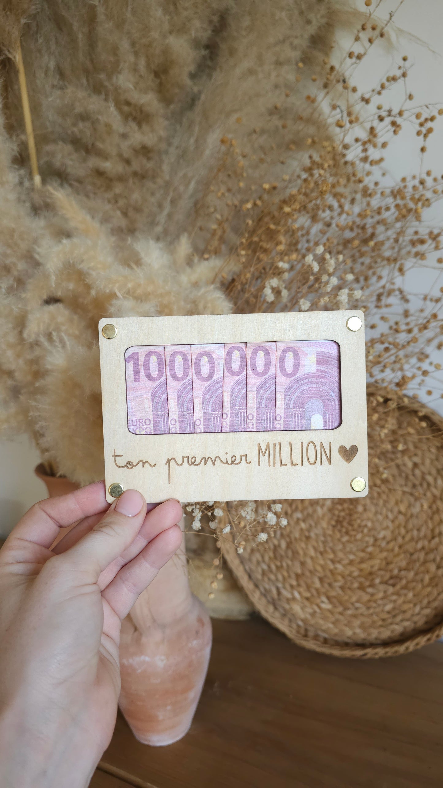 Carte en bois Joyeux anniversaire