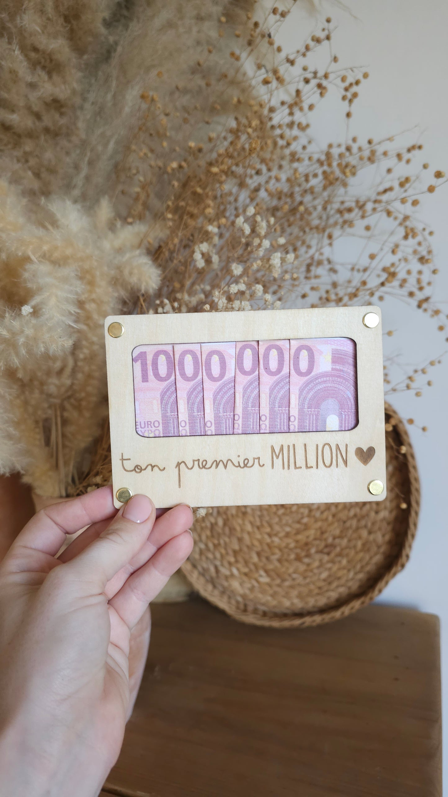 Carte en bois Joyeux anniversaire