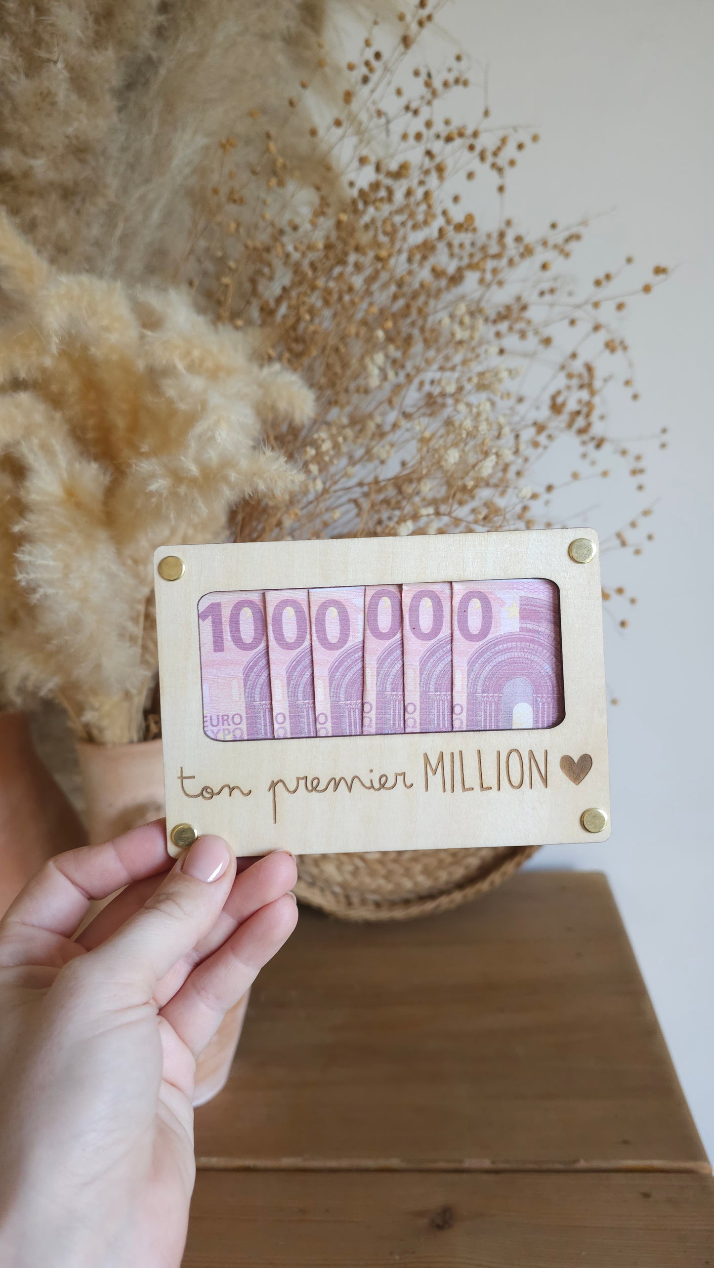 Carte en bois Joyeux anniversaire