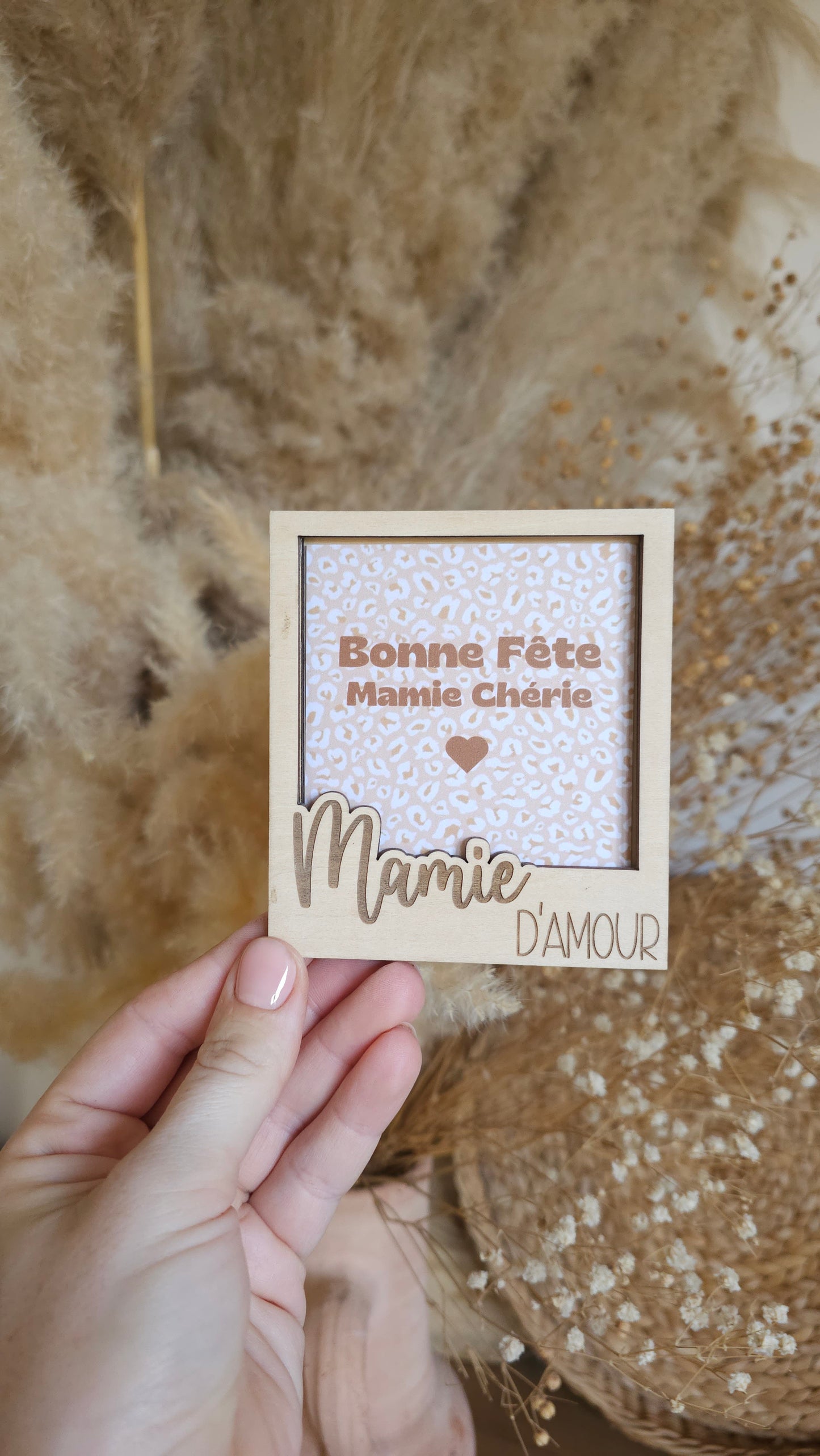 Mon joli cadre Polaroïd en bois personnalisé