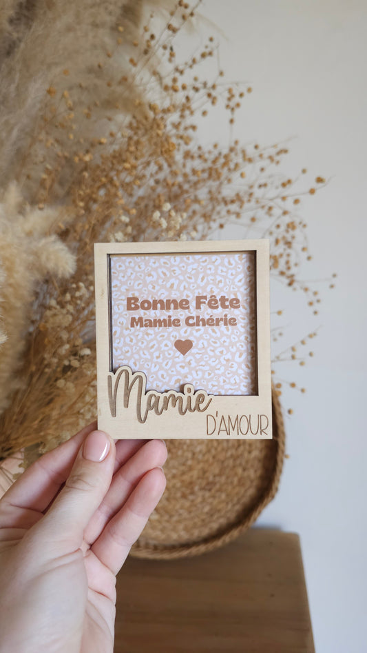 Mon joli cadre Polaroïd en bois personnalisé