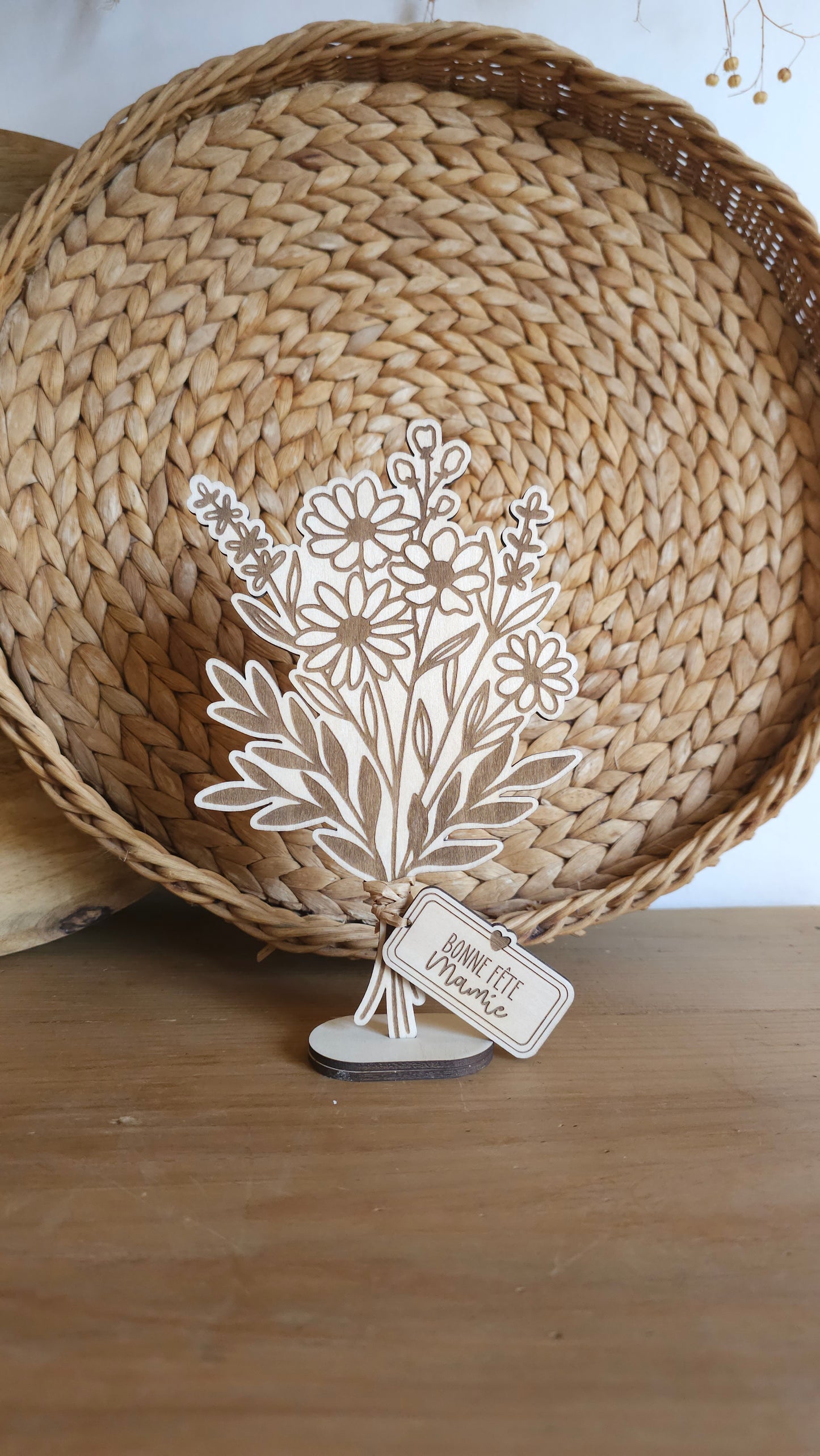 Mon beau bouquet de fleur en bois - Bonne fête mamie