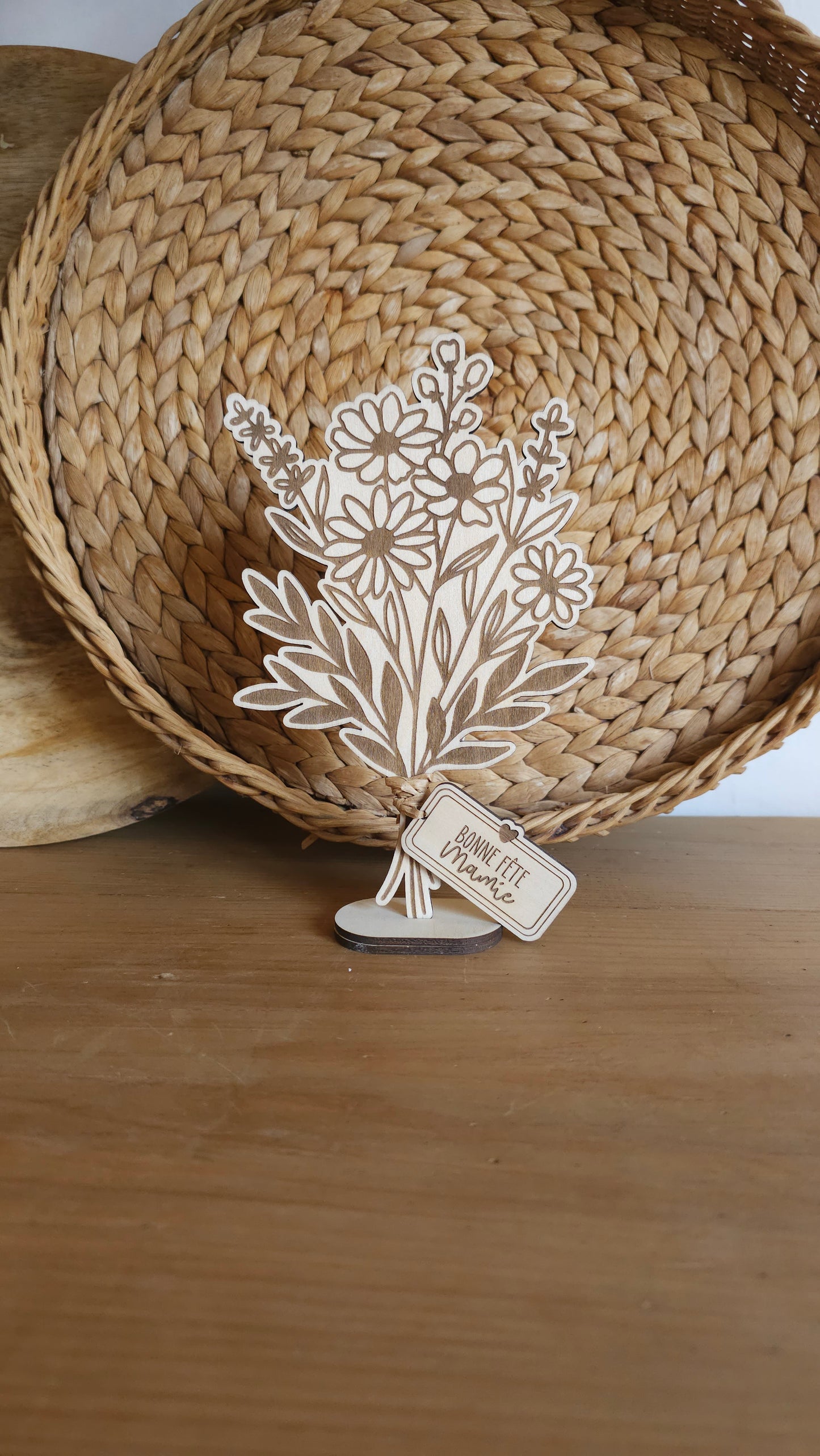 Mon beau bouquet de fleur en bois - Bonne fête mamie