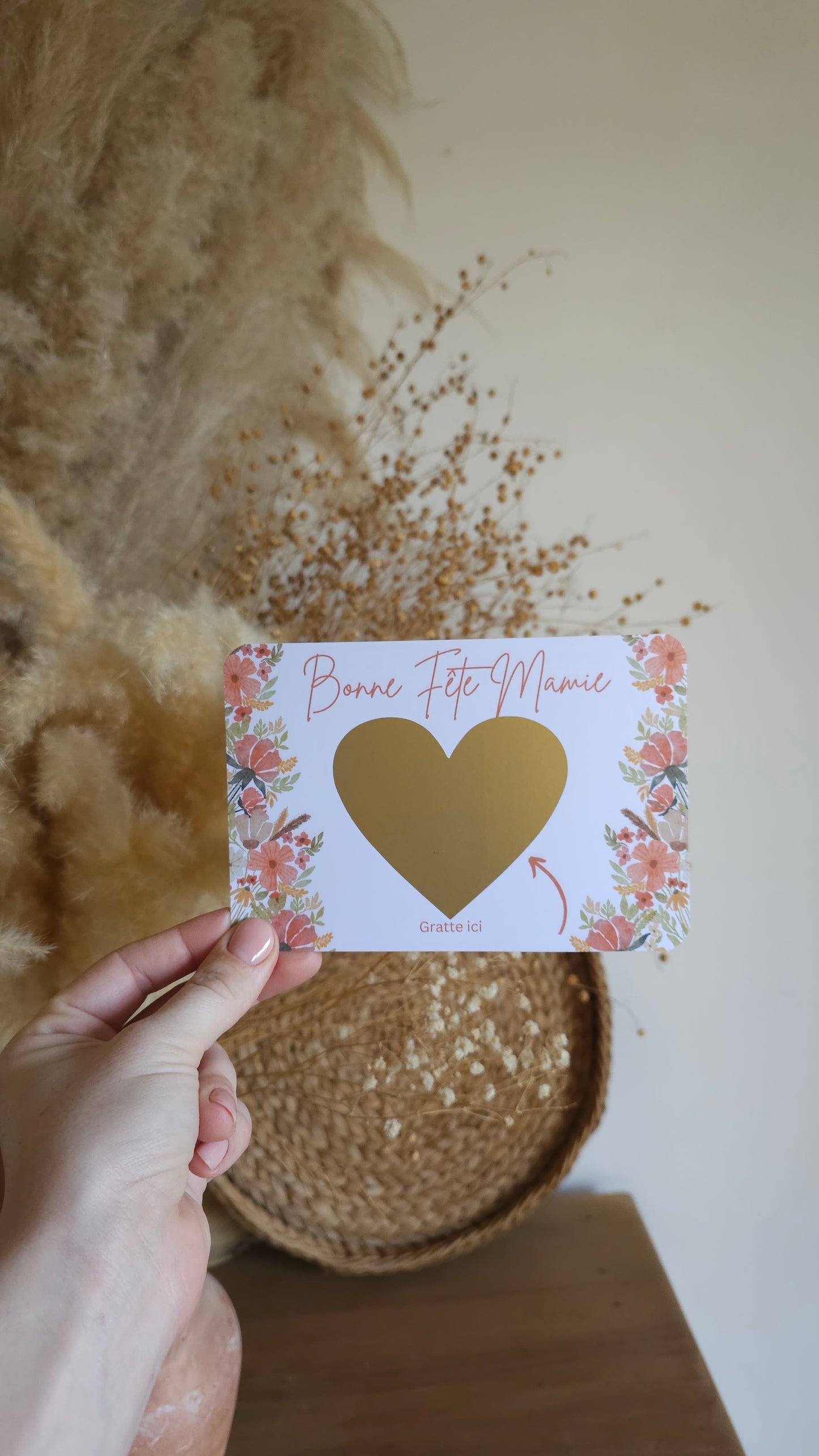 Carte à gratter Bonne fête Mamie