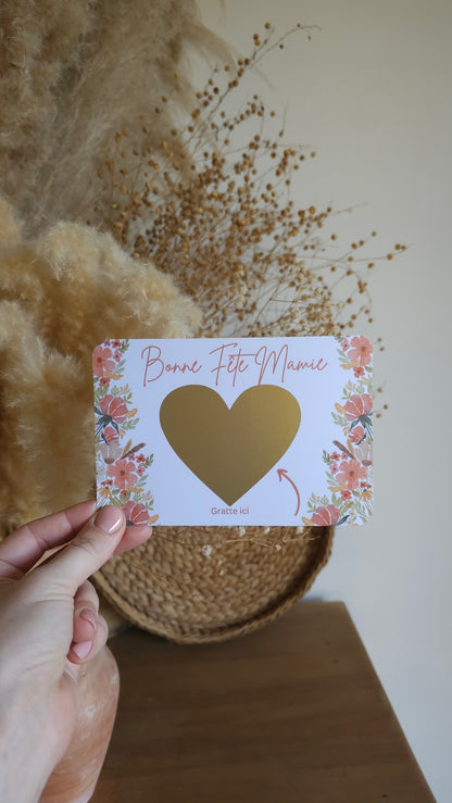 Carte à gratter Bonne fête Mamie