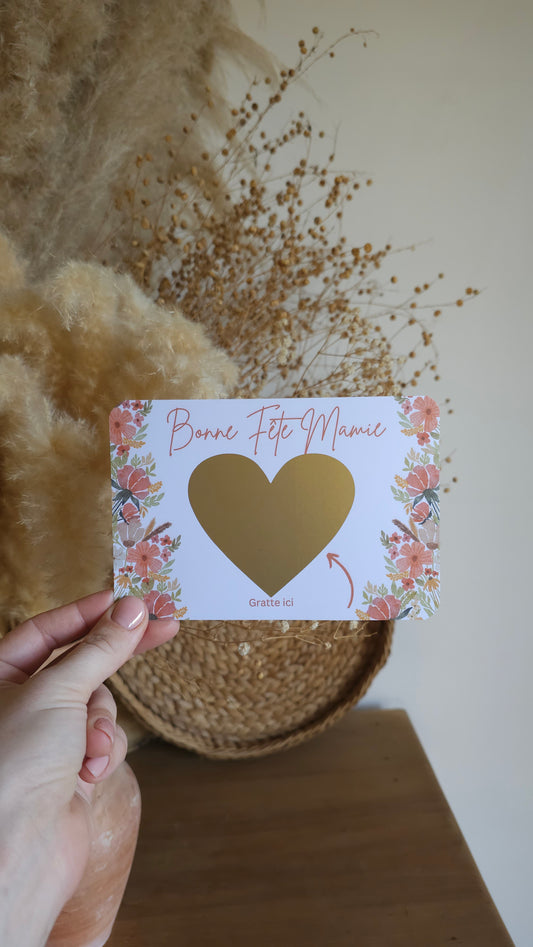 Carte à gratter Bonne fête Mamie