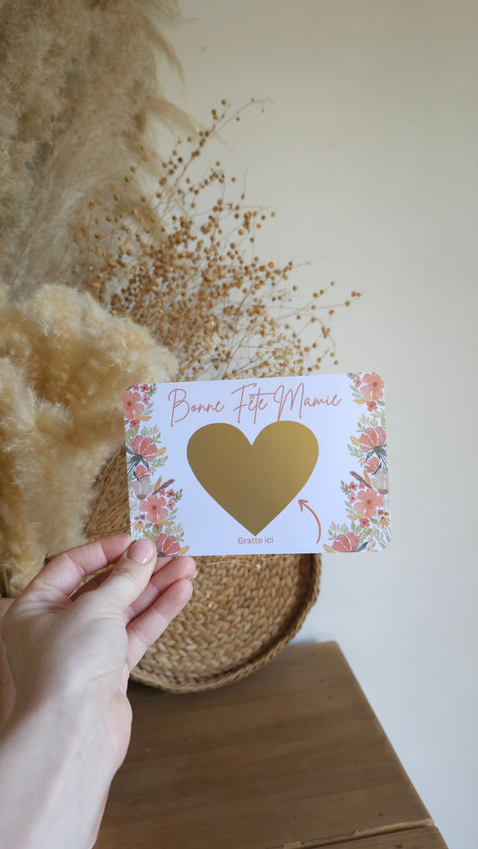 Carte à gratter Bonne fête Mamie