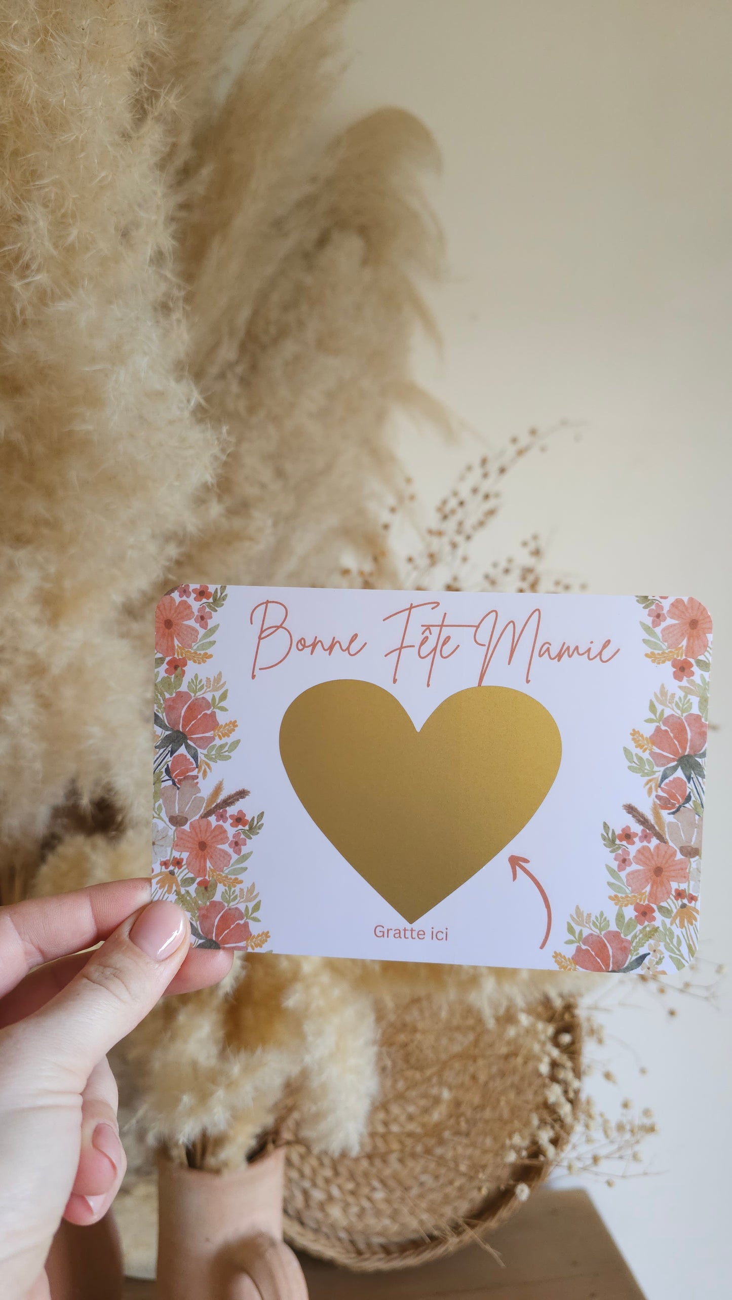 Carte à gratter Bonne fête Mamie
