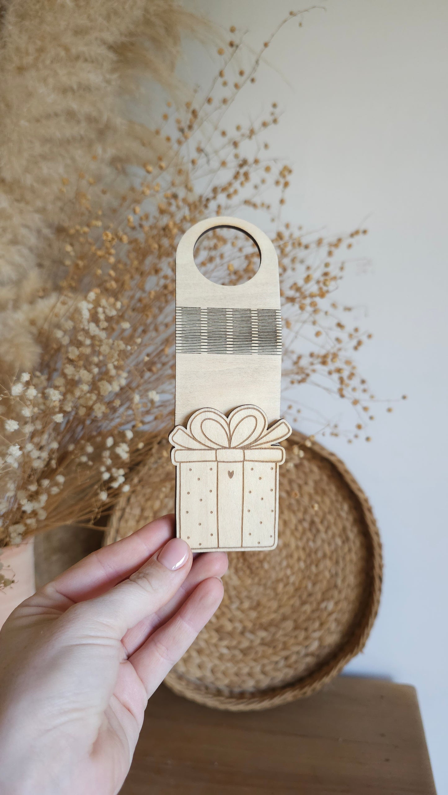 Etiquette à bouteille en bois pour offrir de l’argent – Cadeau original et personnalisé - Saint-Valentin