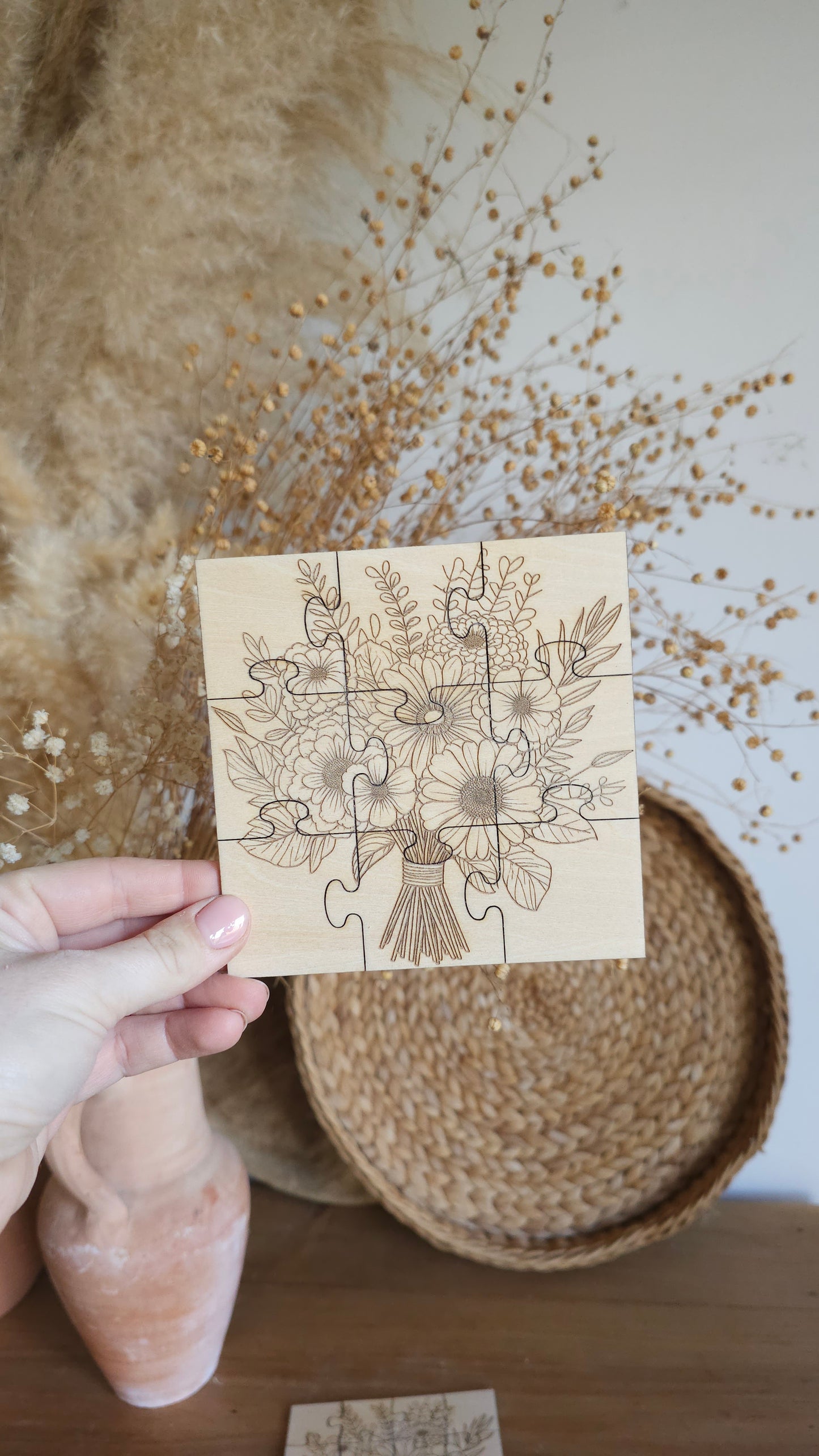Puzzle en bois personnalisable – Fête des Mamies