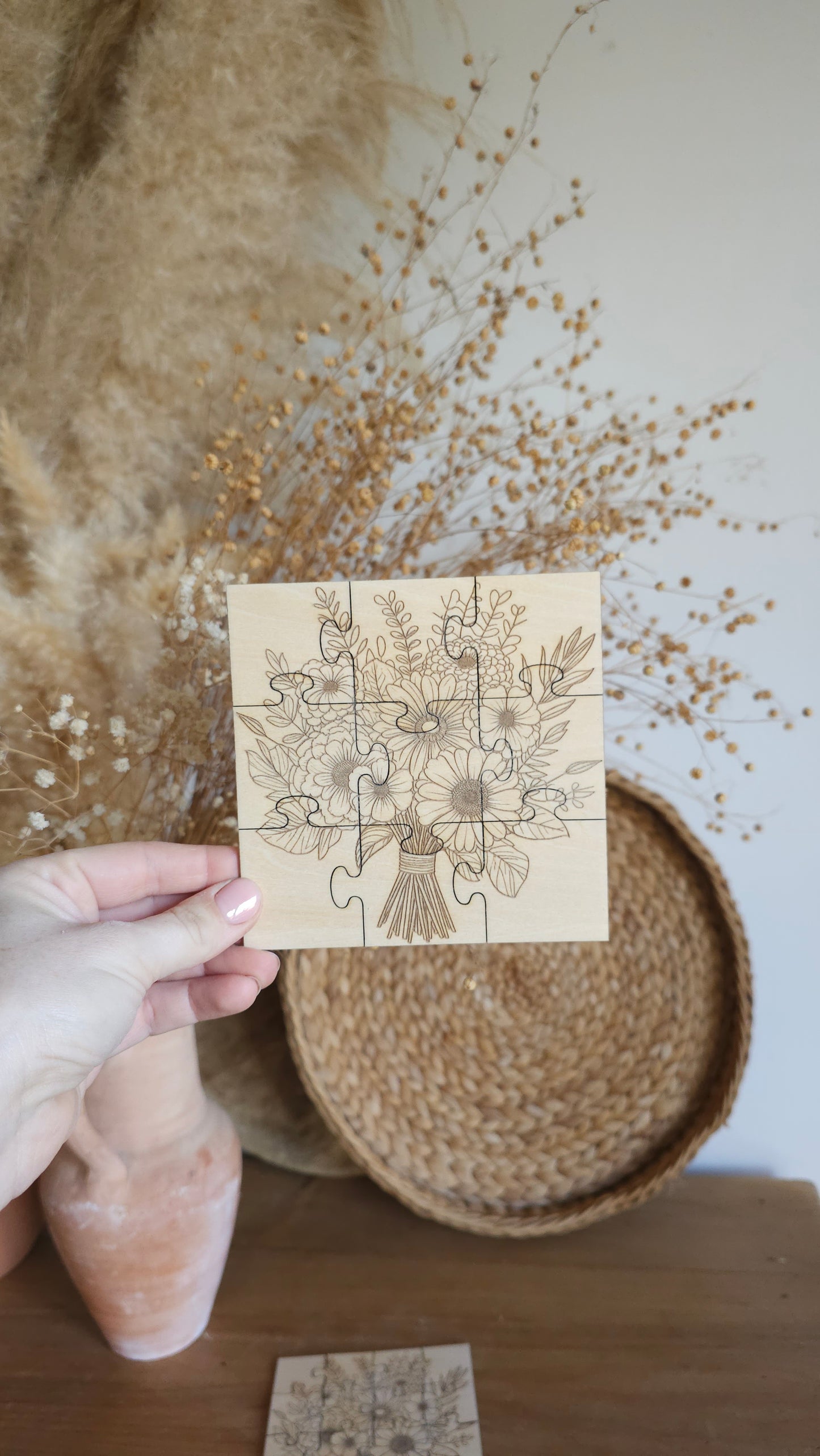 Puzzle en bois personnalisable – Fête des Mamies