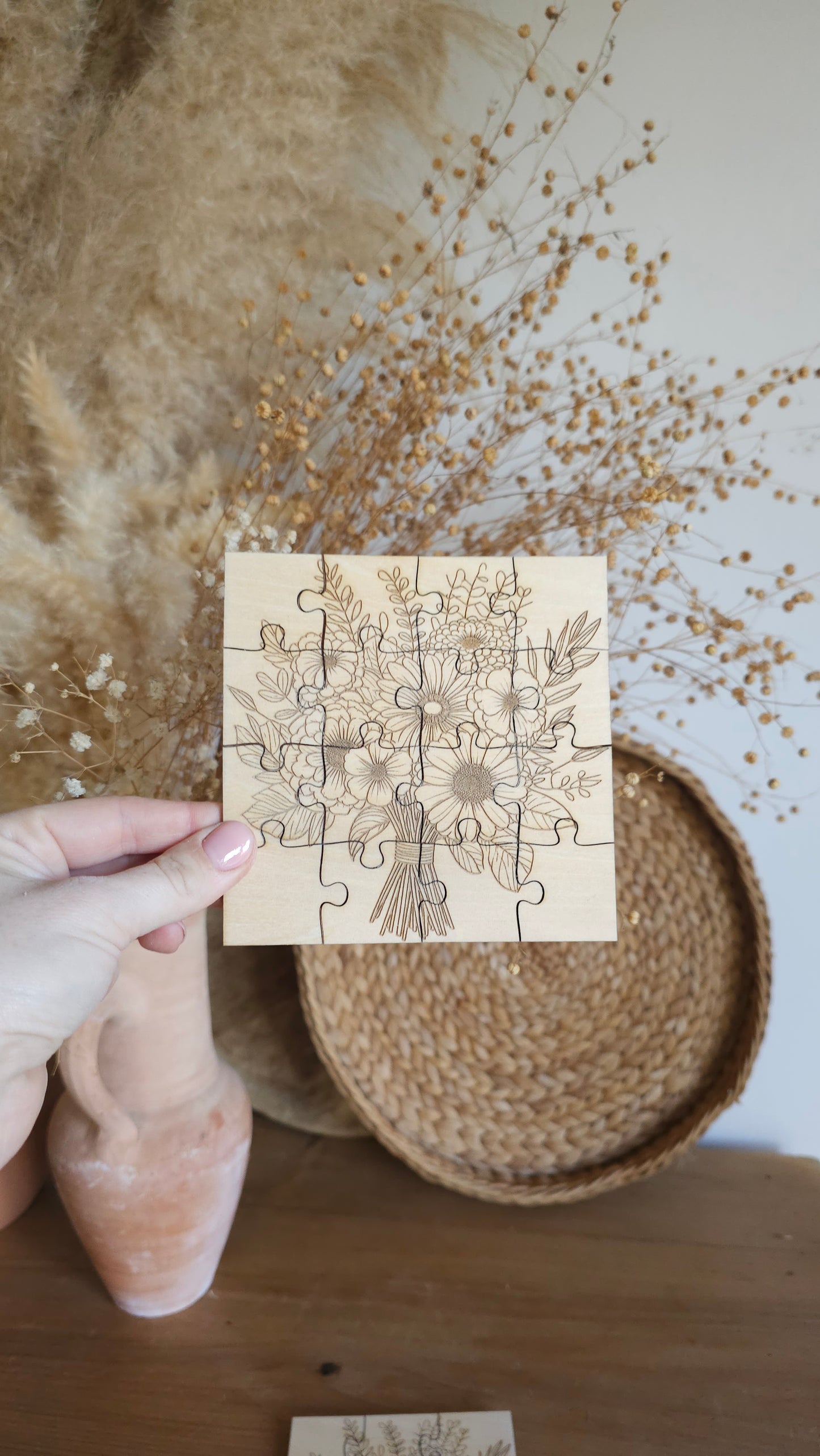 Puzzle en bois personnalisable – Fête des Mamies
