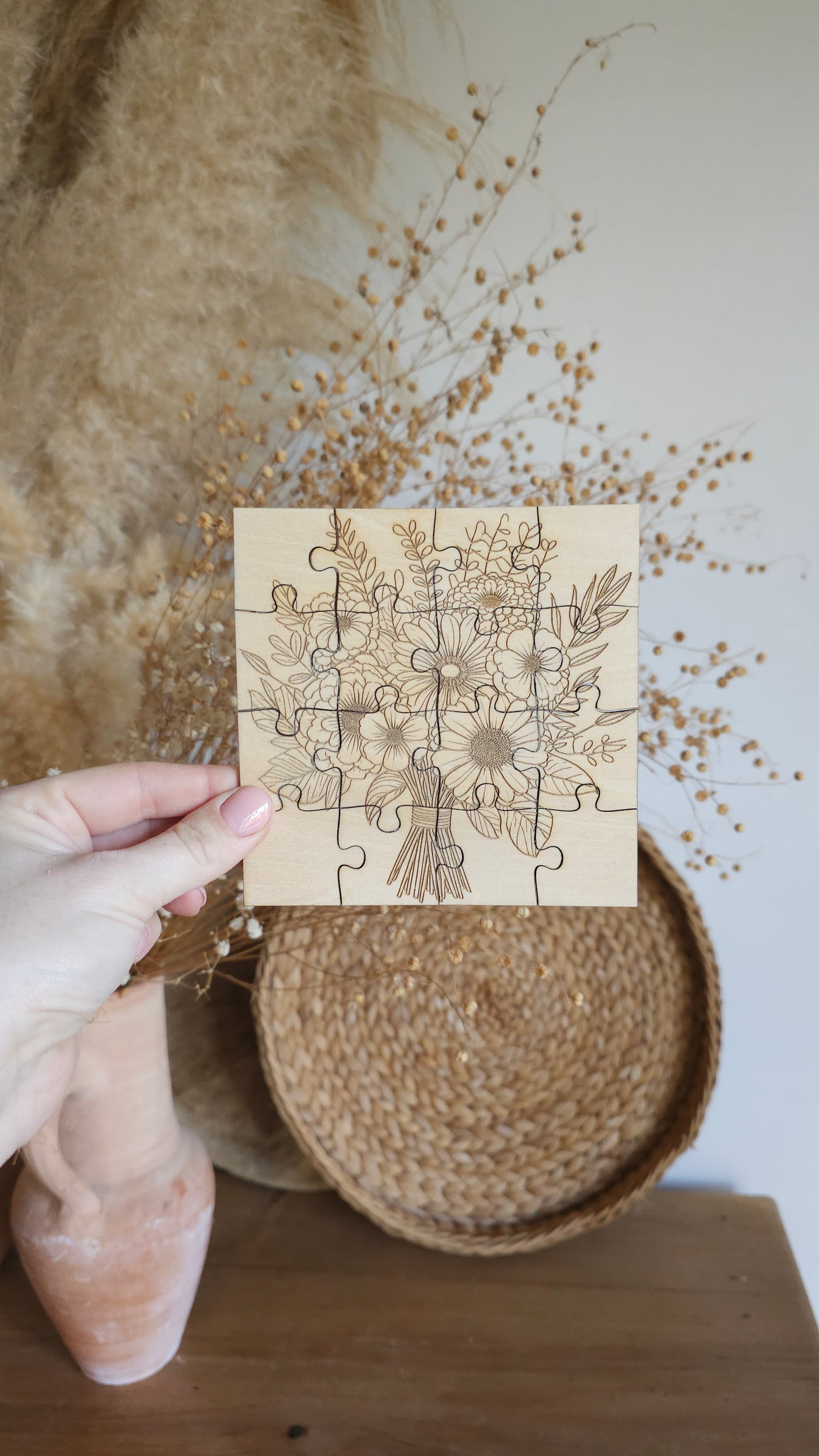 Puzzle en bois personnalisable – Fête des Mamies