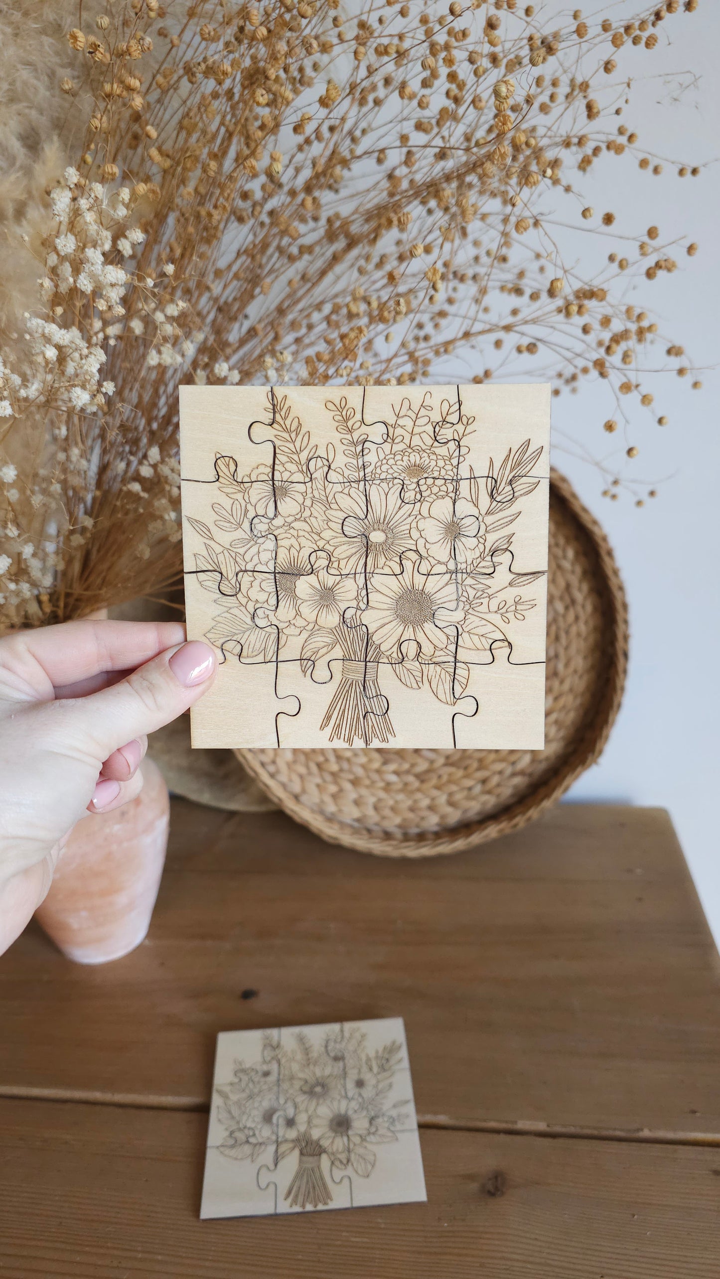 Puzzle en bois personnalisable – Fête des Mamies