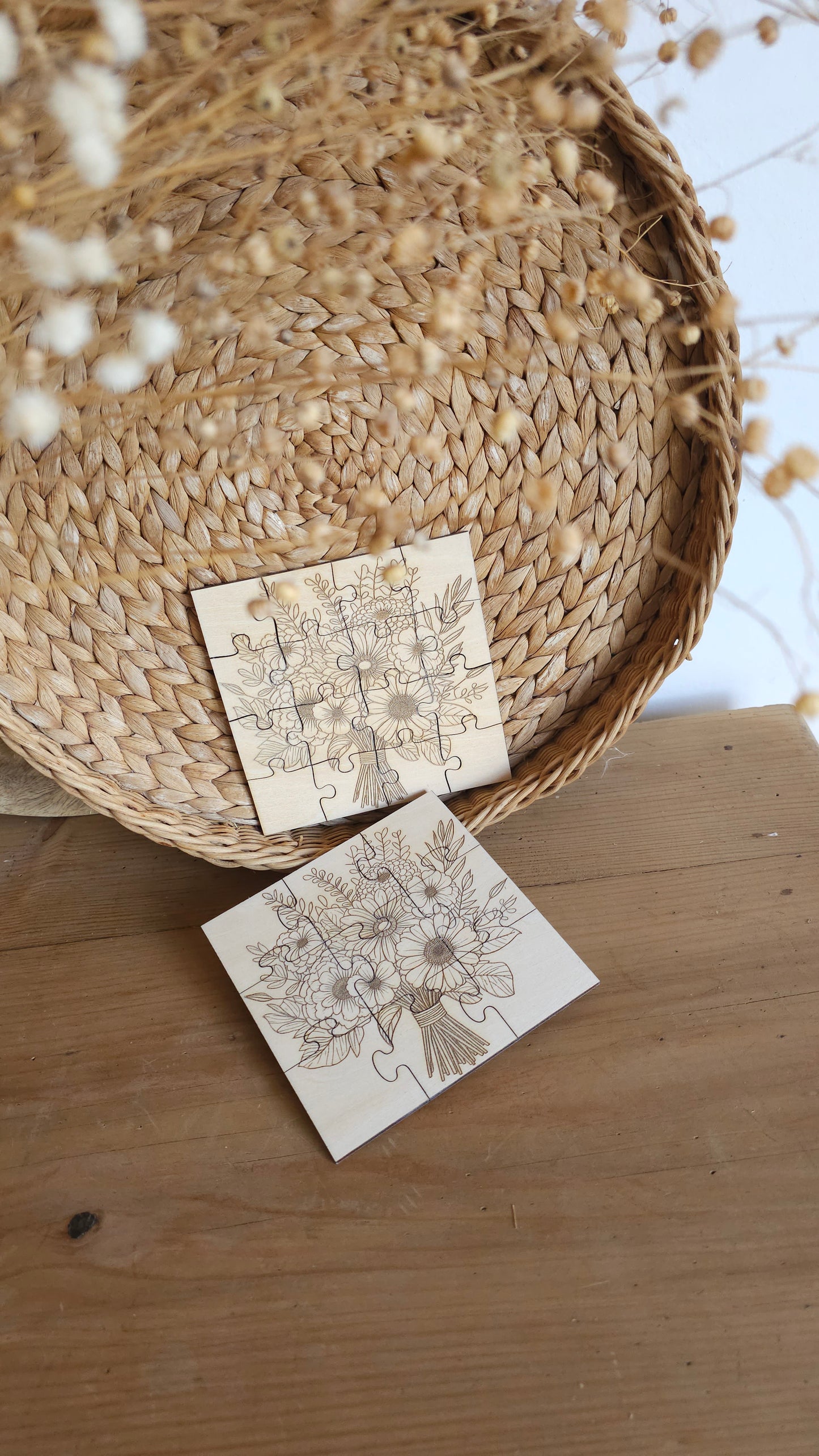 Puzzle en bois personnalisable – Fête des Mamies