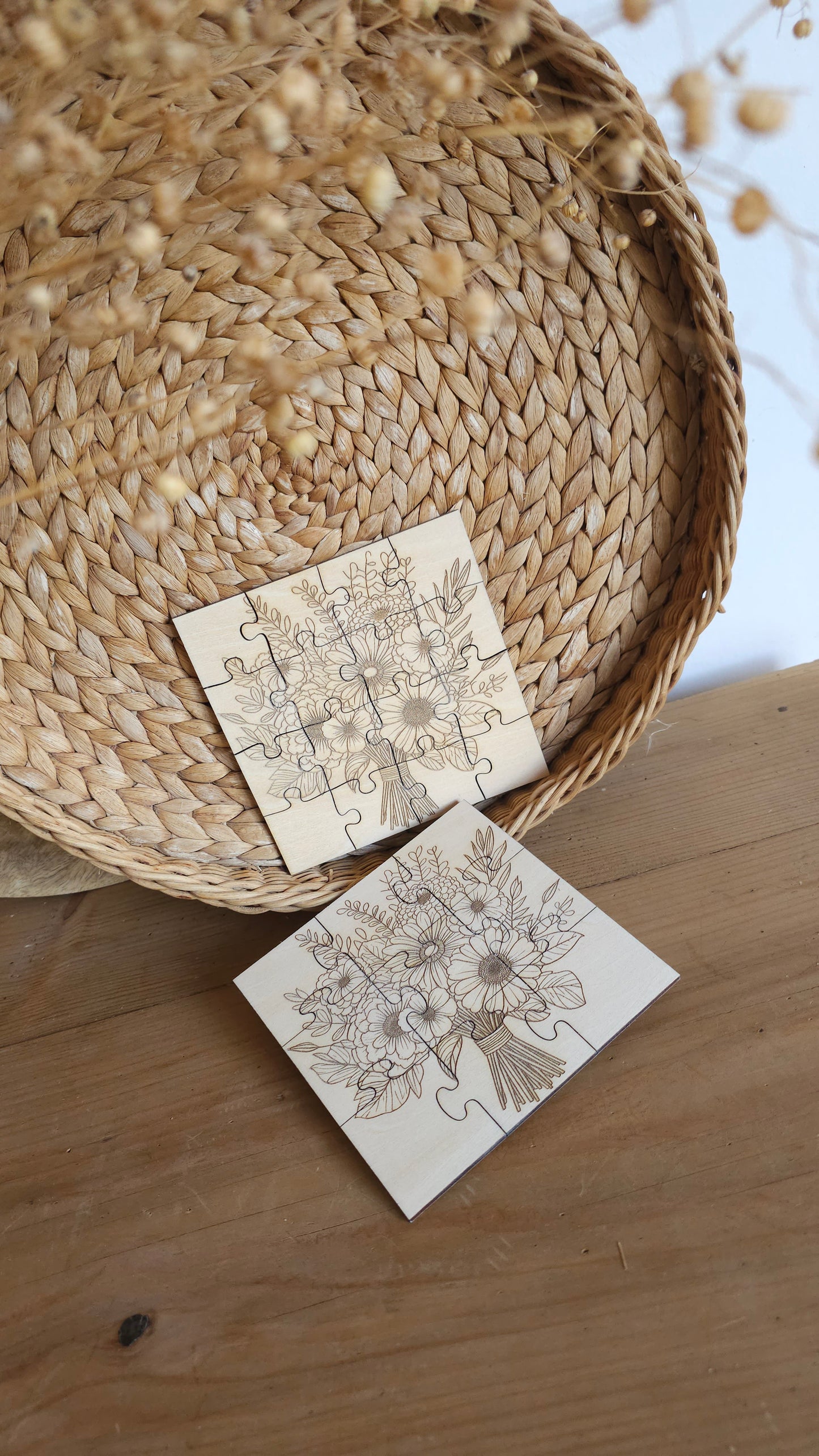Puzzle en bois personnalisable – Fête des Mamies