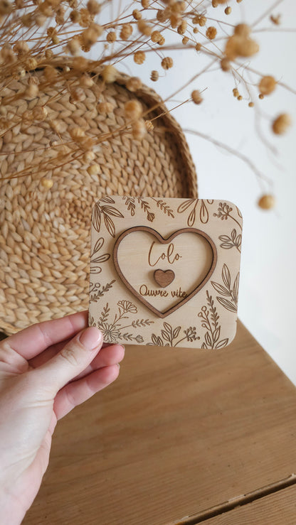 Coffret surprise personnalisé – Cadeau unique et original – Annonce marraine, parrain, témoin
