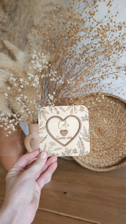 Coffret surprise personnalisé – Cadeau unique et original – Annonce marraine, parrain, témoin