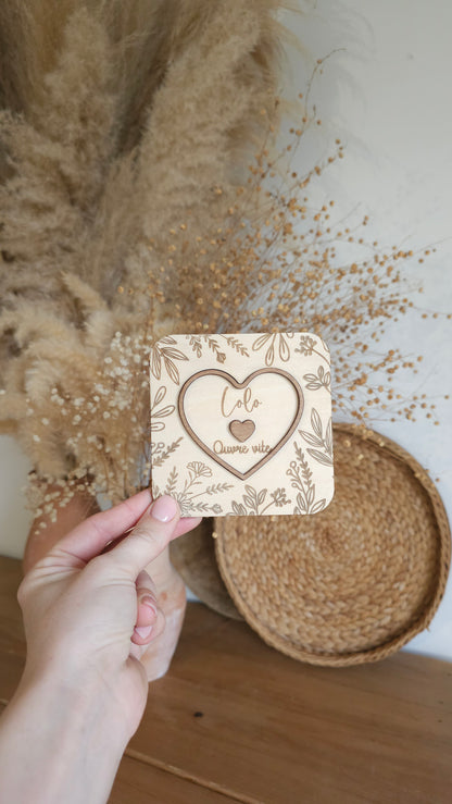 Coffret surprise personnalisé – Cadeau unique et original – Annonce marraine, parrain, témoin