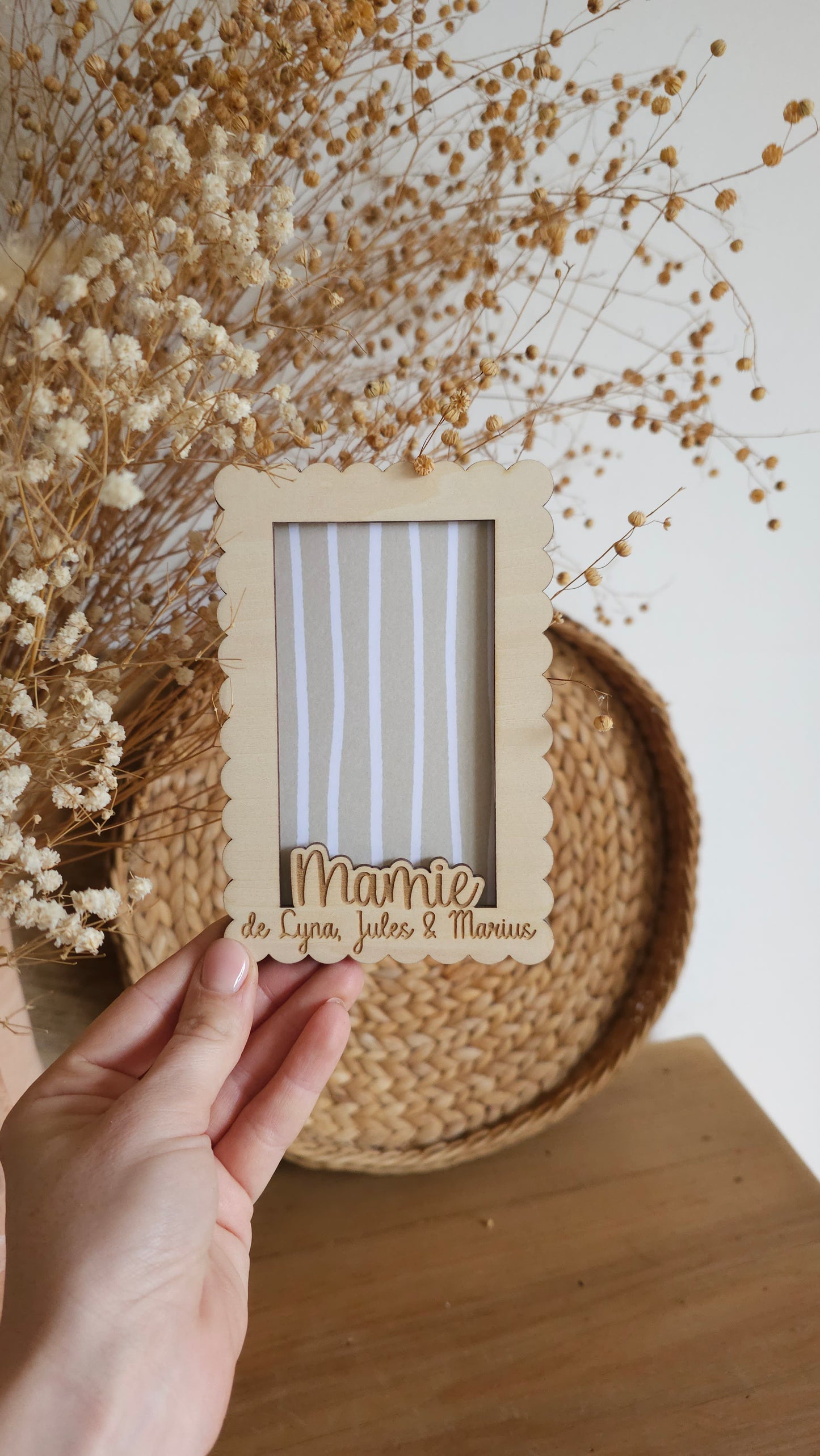 Cadre en bois personnalisé – Spécial Fête des Mamies
