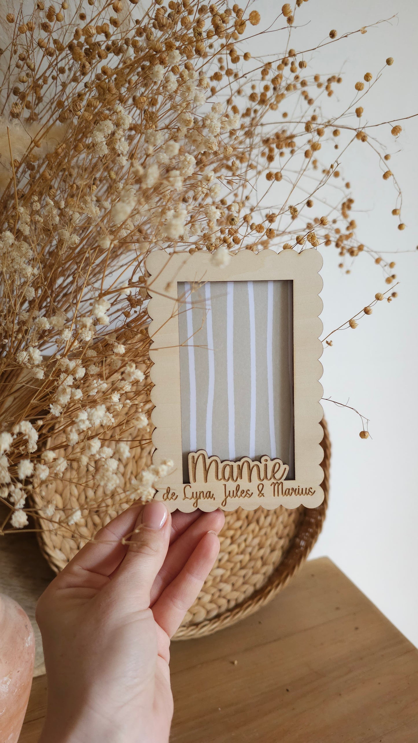 Cadre en bois personnalisé – Spécial Fête des Mamies