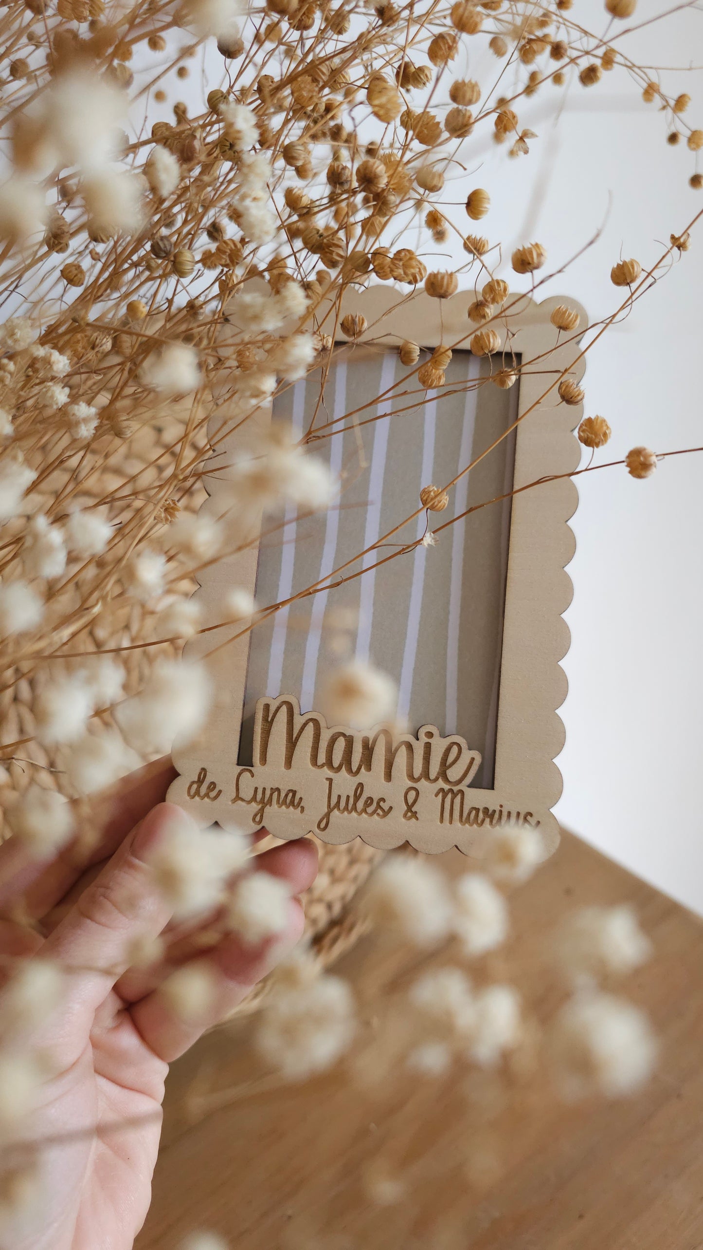 Cadre en bois personnalisé – Spécial Fête des Mamies