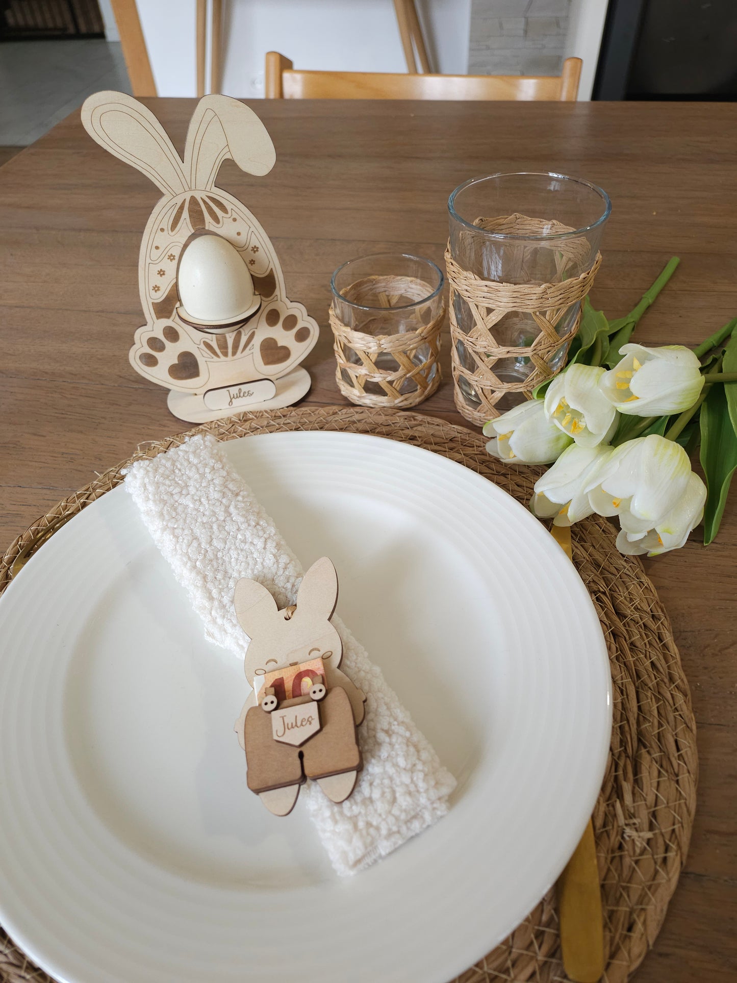 Lapin en Bois Personnalisé