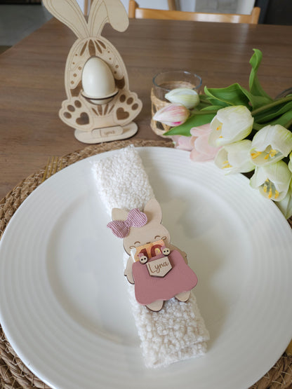 Lapin en Bois billet Personnalisé