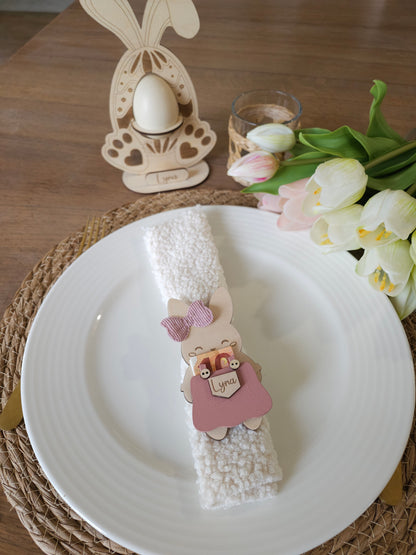 Lapin en Bois billet Personnalisé