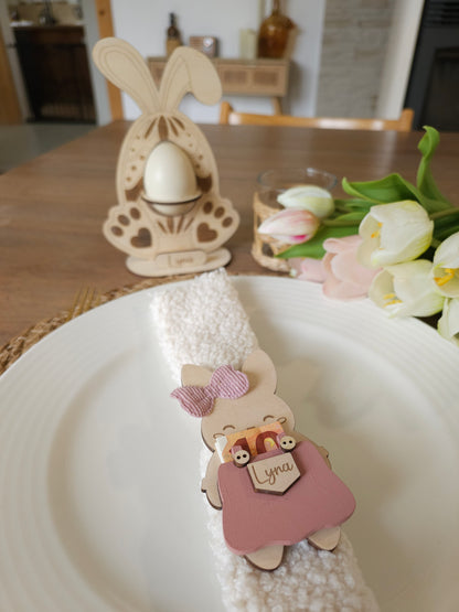 Lapin en Bois billet Personnalisé