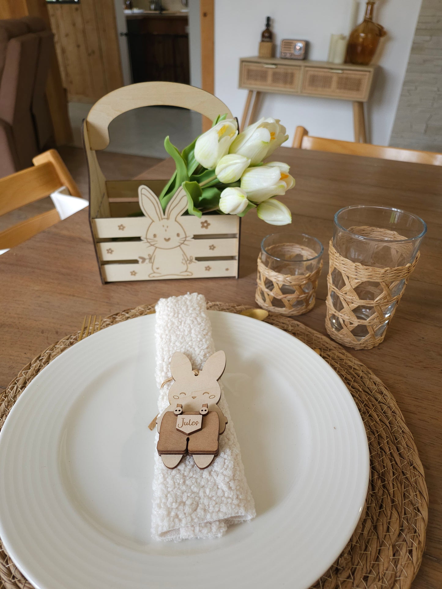 Lapin en Bois Personnalisé