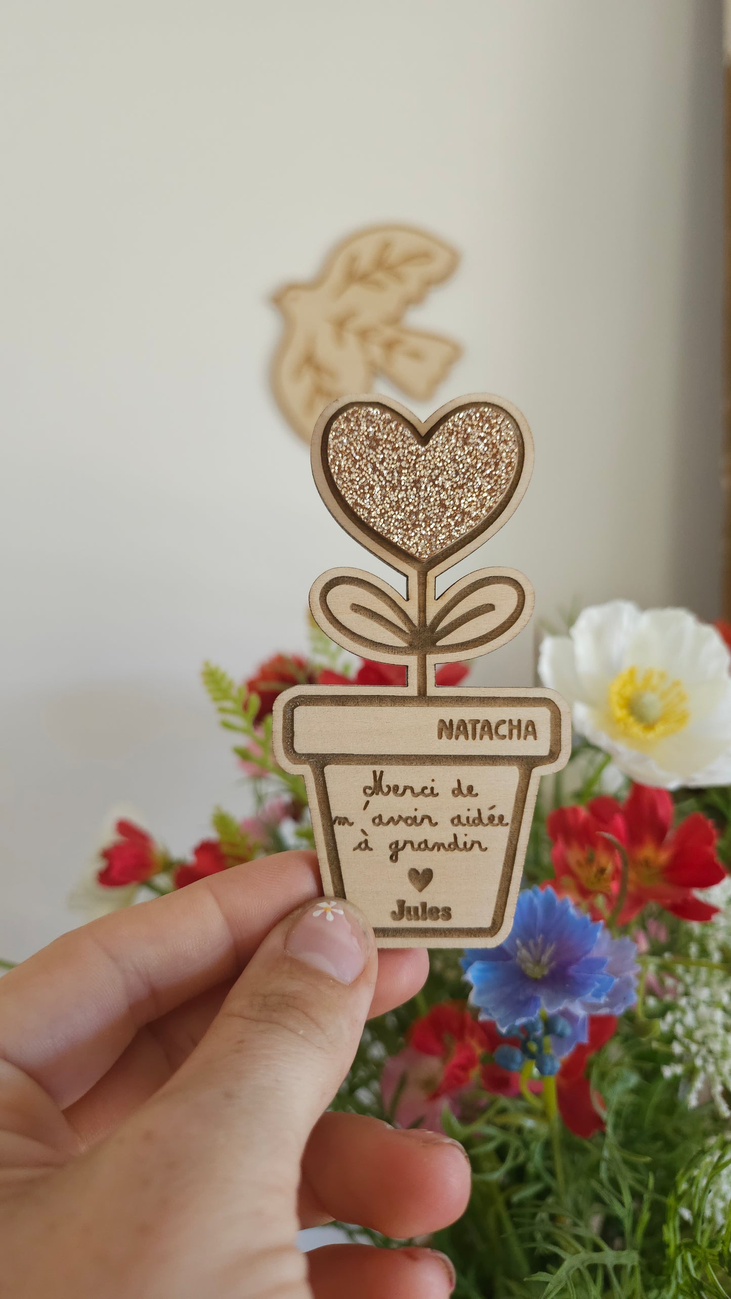 Aimant personnalisé maîtresse – Cadeau de fin d'année